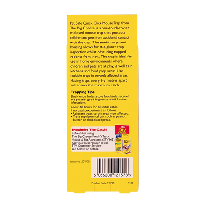 The Big Cheese Pet Safe Quick Click Mouse Trap