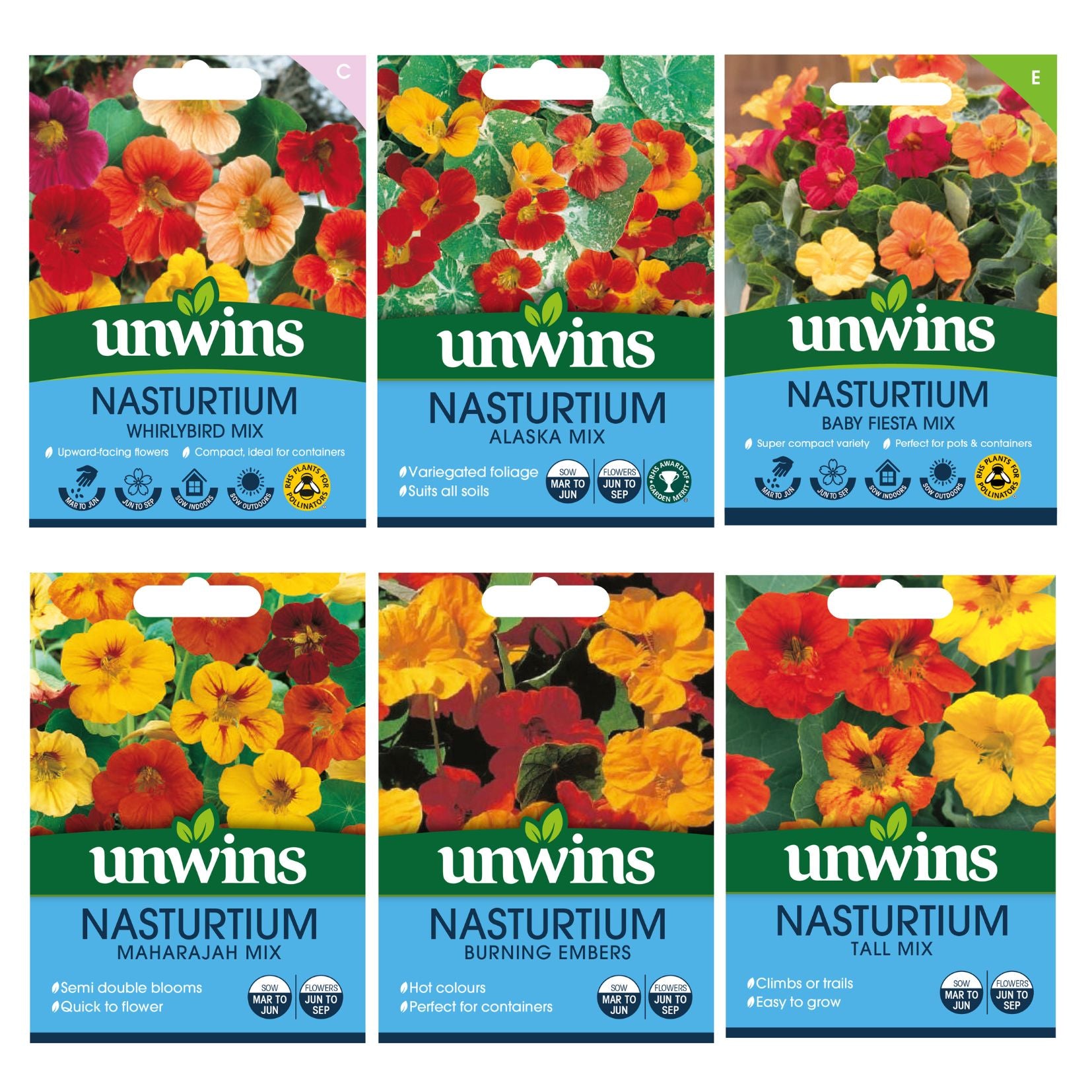 Unwins Nasturtium Seed Lovers Bundle