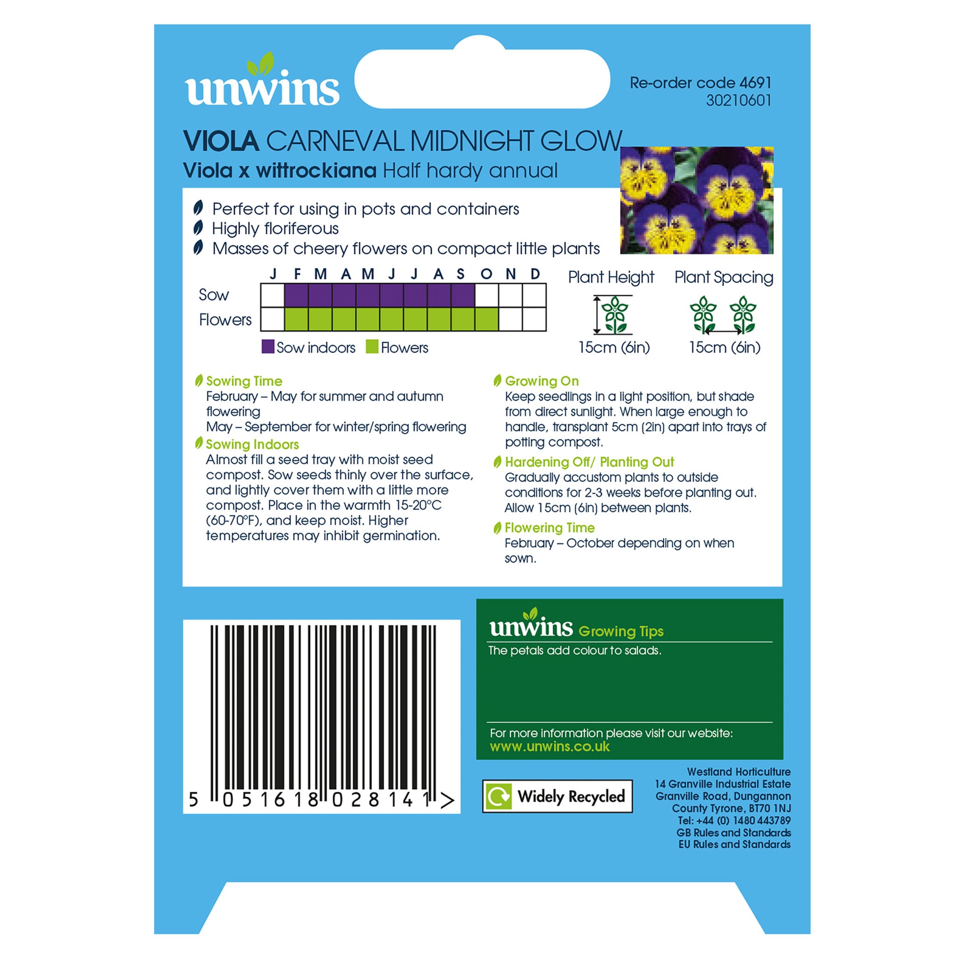 Unwins Winter Flowering Seed Bundle