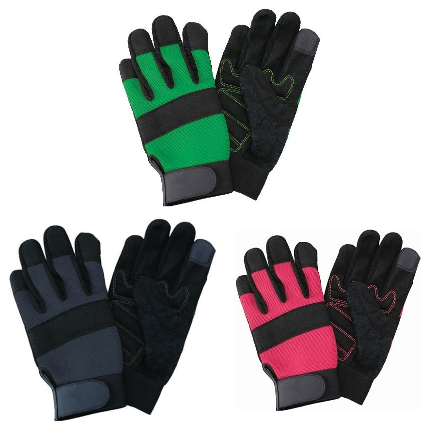 Kent & Stowe Flex Protect Gloves Pink/Grey/Green Medium/Large