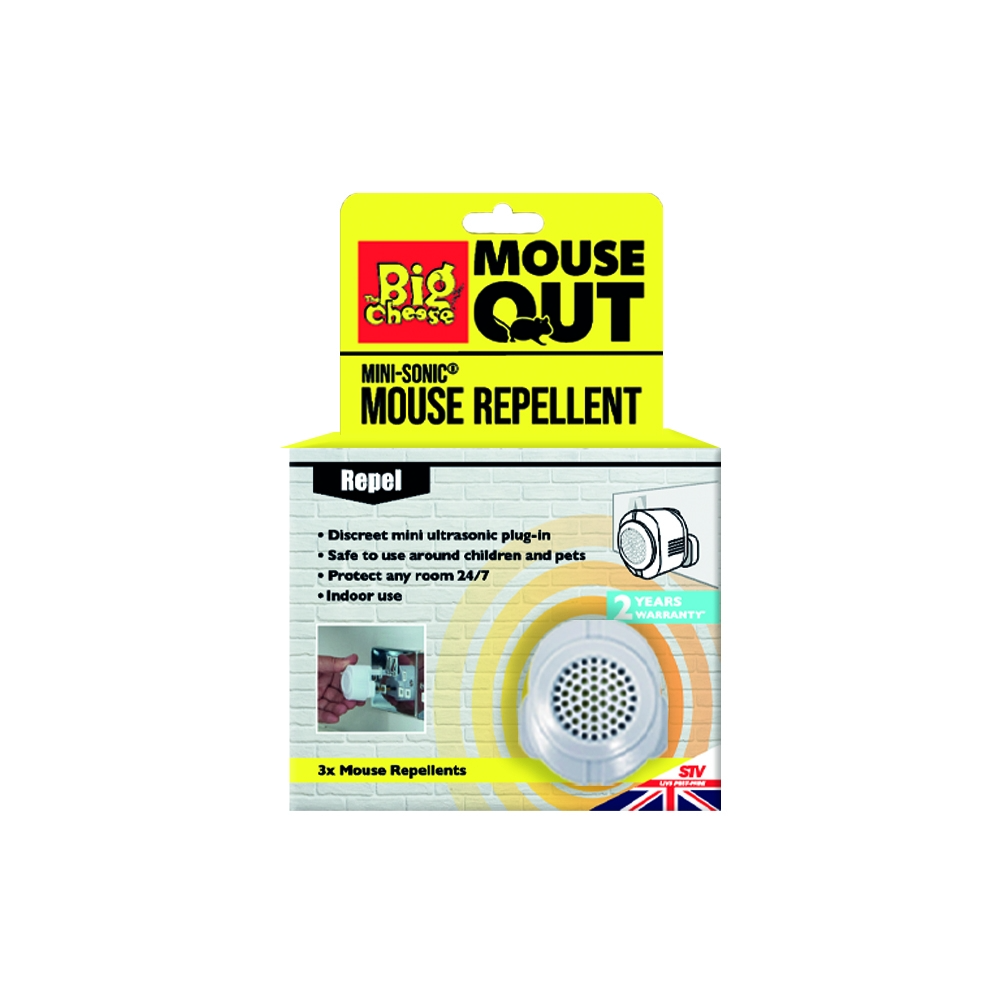The Big Cheese Mini-Sonic Mouse Repellent 3-Pack