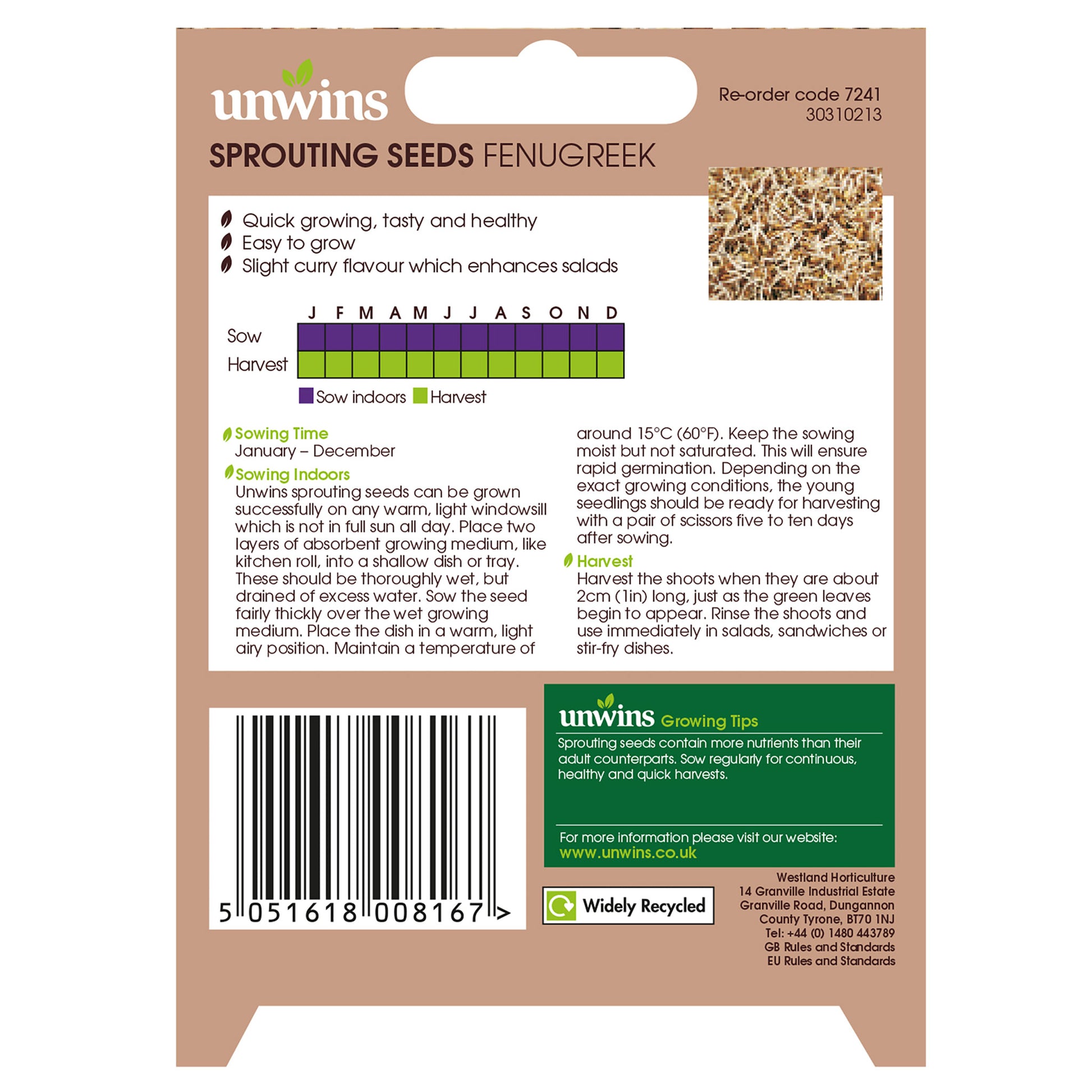 Sprouting Seeds Fenugreek