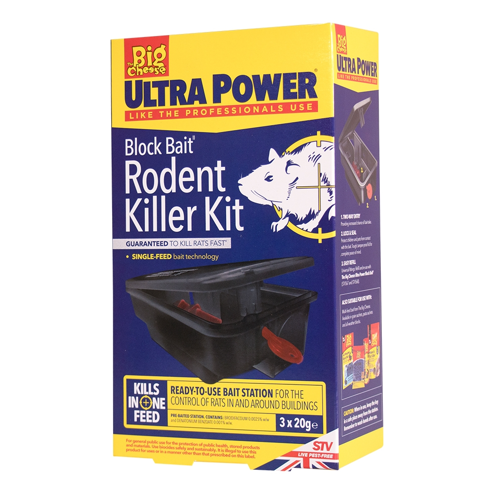 The Big Cheese Block Bait Rodent Killer Kit