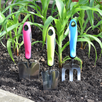 Spear & Jackson Stainless Hand Trowel, weed Fork, and Transplanter Set