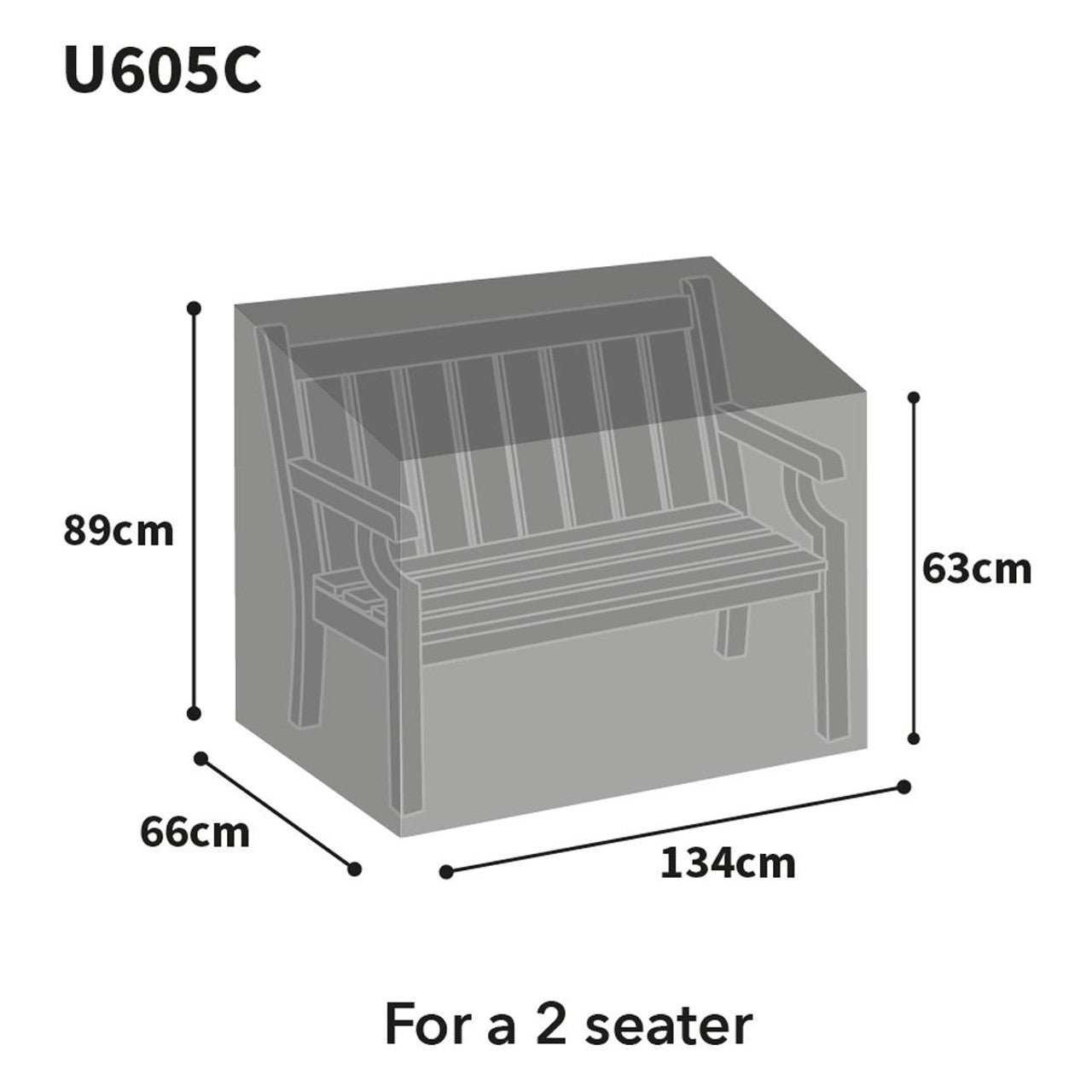 Bosmere Ultimate Bench Cover Charcoal Small