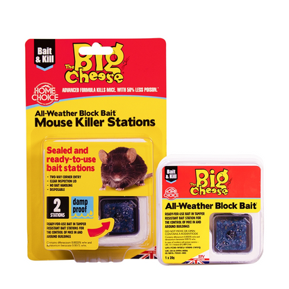 The Big Cheese Ready-Baited Mouse Killer Station Twinpack