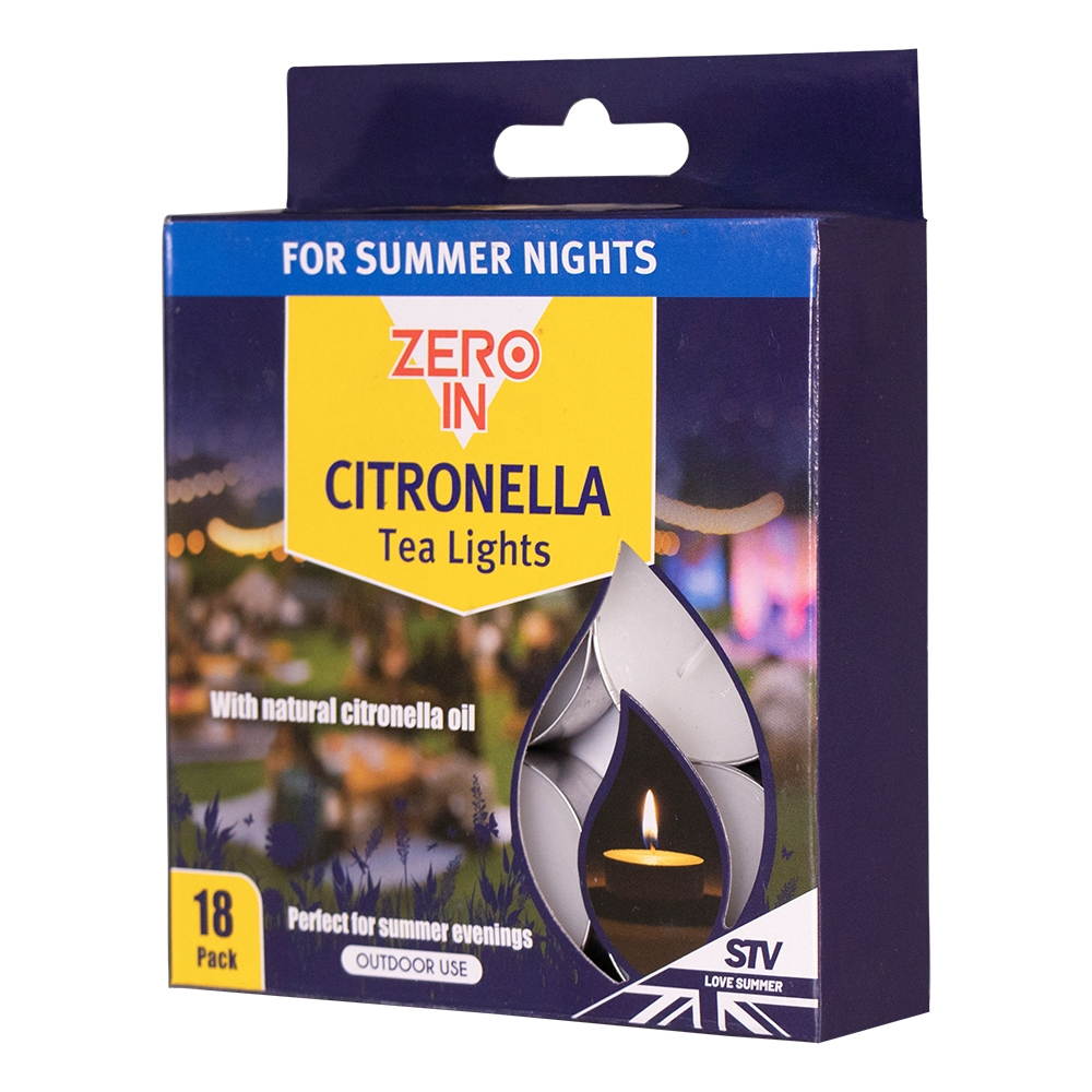 Zero In Citronella Tealight 18-Pack