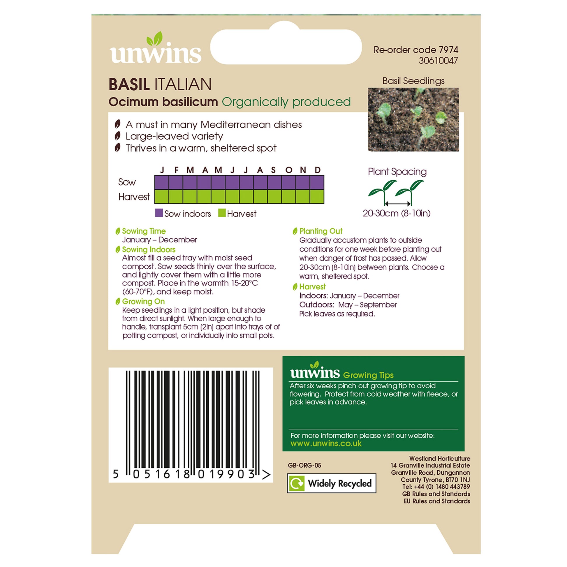 Unwins Seeds - Organic