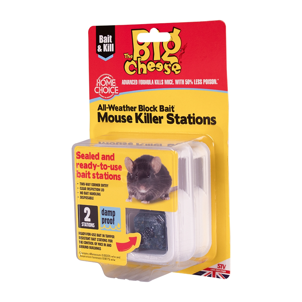 The Big Cheese Ready-Baited Mouse Killer Station Twinpack