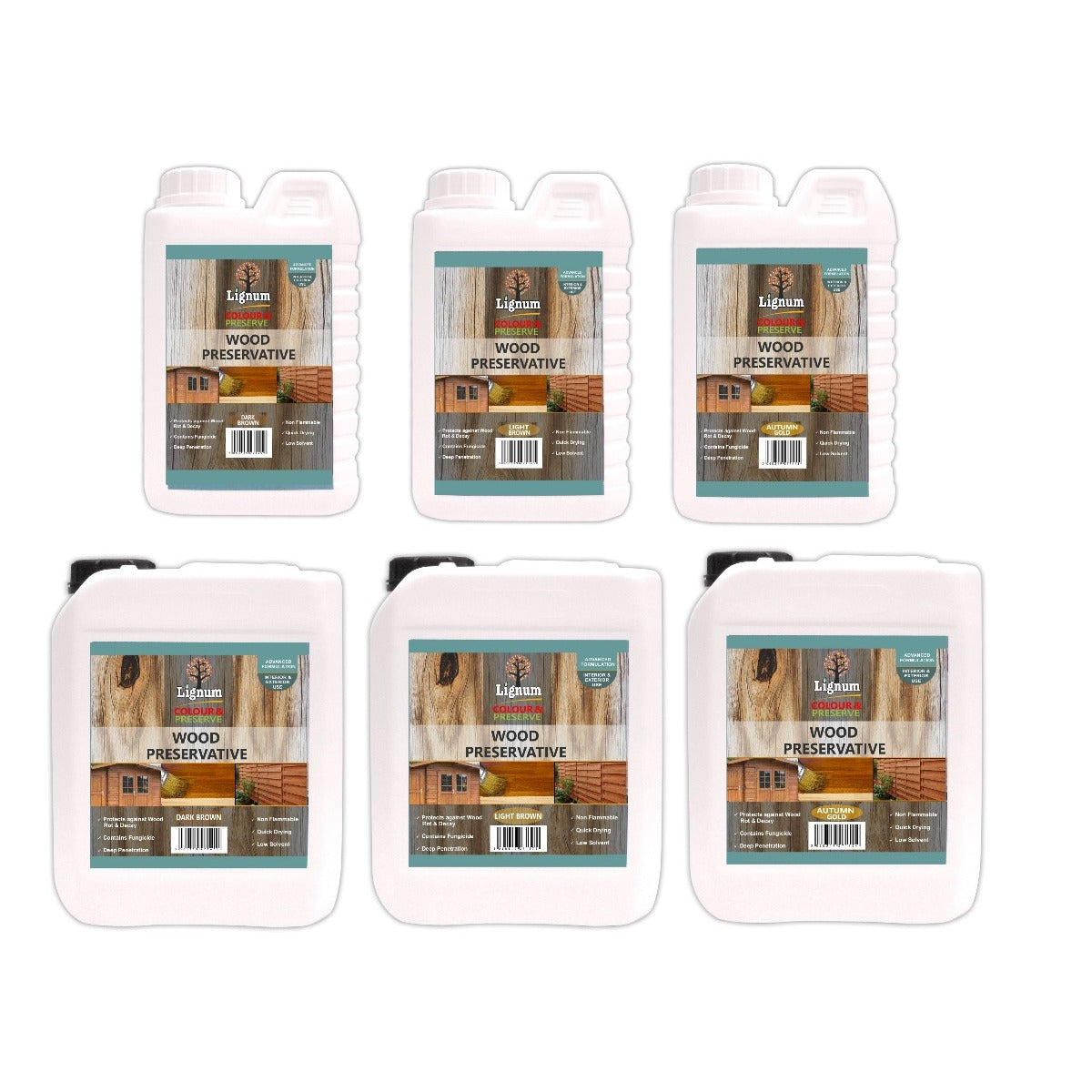 Lignum Wood Preserver Colour & Preserve 3 Colours 1ltr & 5ltr