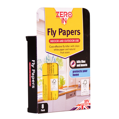 Zero In Fly Papers 8-Pack