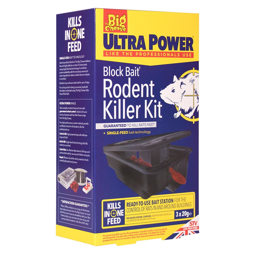 The Big Cheese Block Bait Rodent Killer Kit
