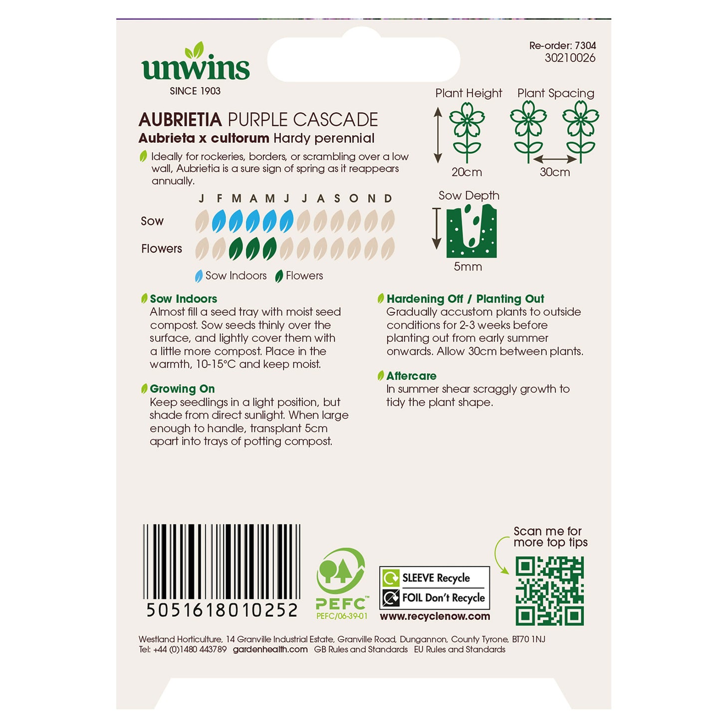 Unwins Spring Flowering Seed Bundle