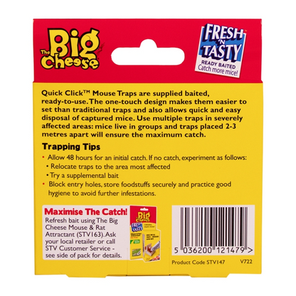 The Big Cheese Quick Click Mouse Trap Twinpack