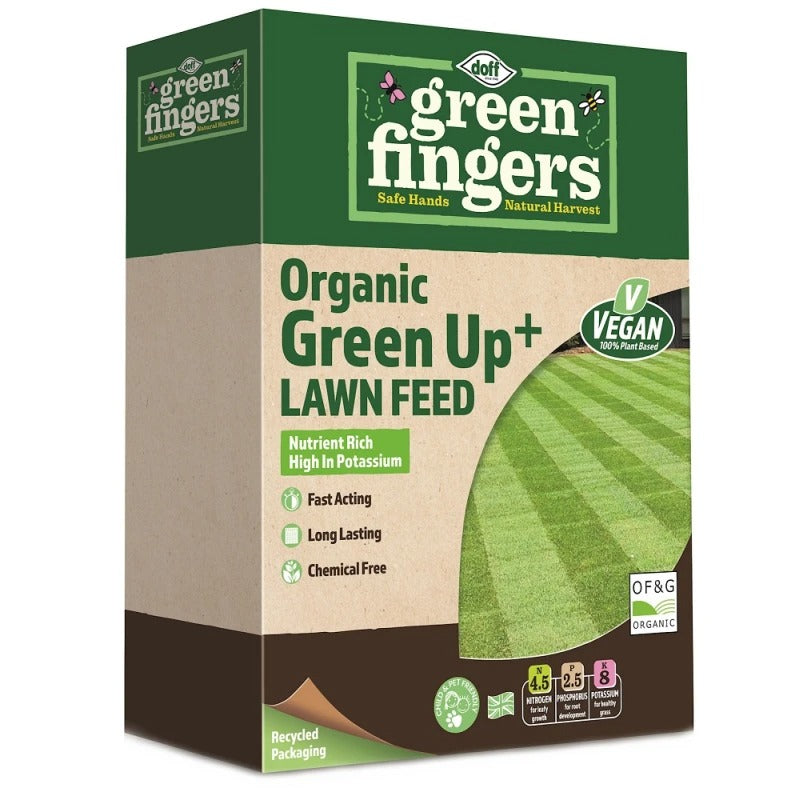 Doff Green Fingers Organic Green Up Lawn Feed - 50/80sqm