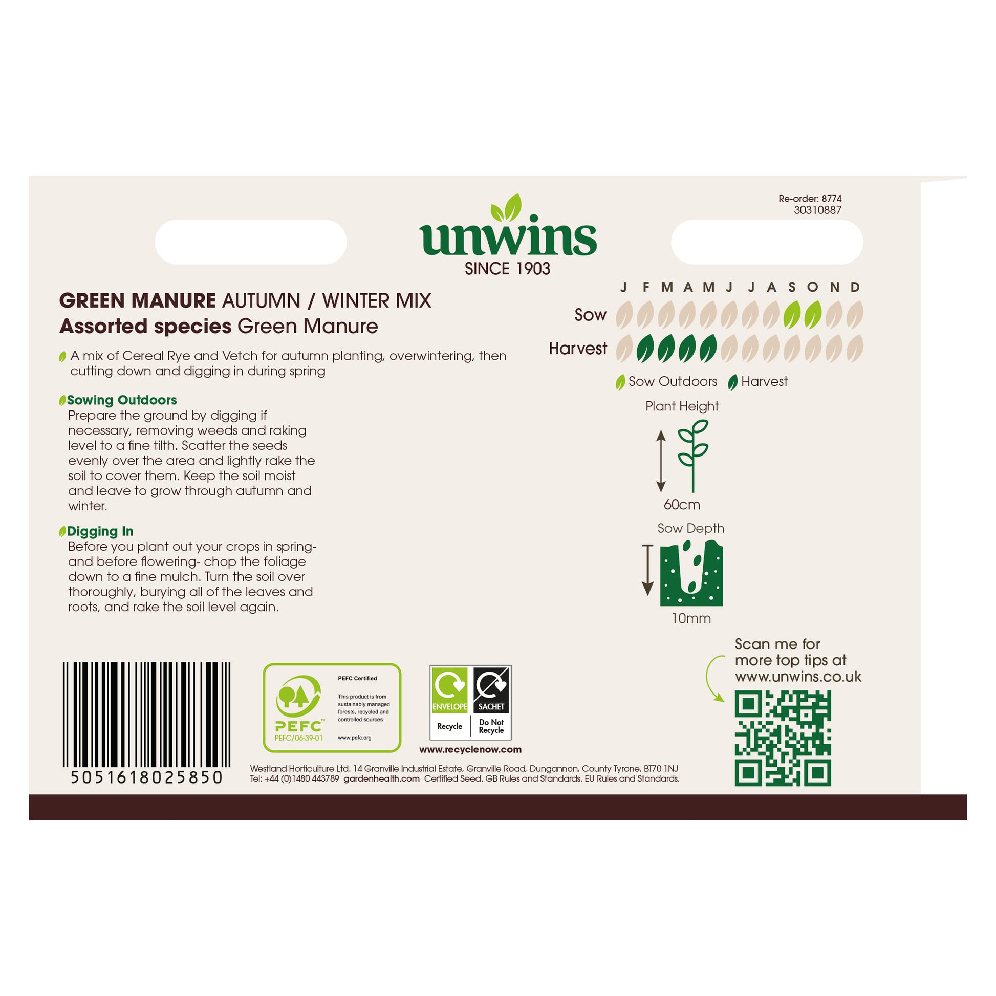 Unwins Green Manure Seeds Range