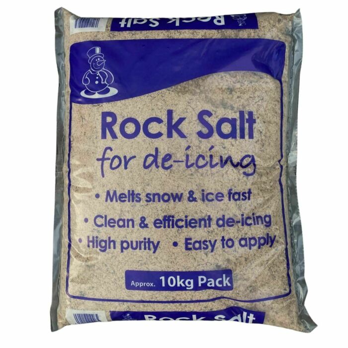 10kg Fast-Acting Pink-Brown Rock Salt Grit De-Icing – Effective Snow & Ice Melt for Paths, Driveways and Roads