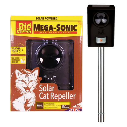 The Big Cheese Mega-Sonic® Solar Cat Repeller