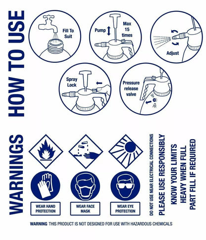 Spear & Jackson 2 Lt Pump Action Pressure Sprayer
