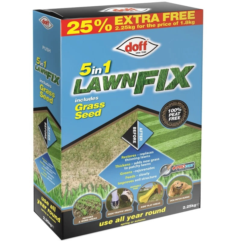Doff 5 in 1 Lawn Fix + Grass Seed - 2.25kg