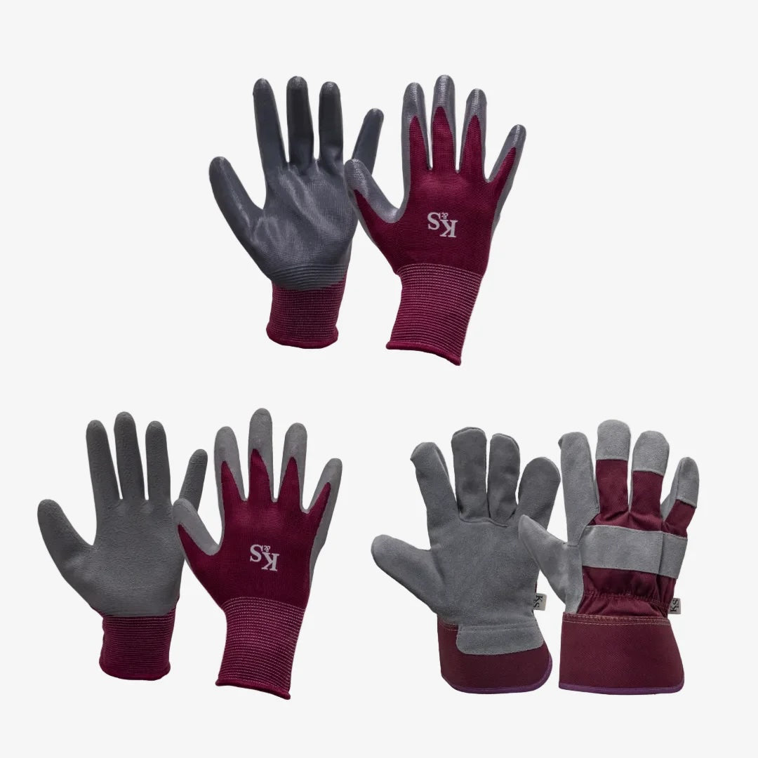 Kent & Stowe All Round Triple Pack Gloves Plum