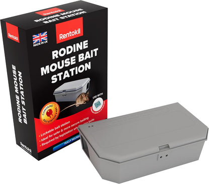 Rodine Mouse Bait Station – Secure, Tamper-Resistant Bait Box (1 Pack) |