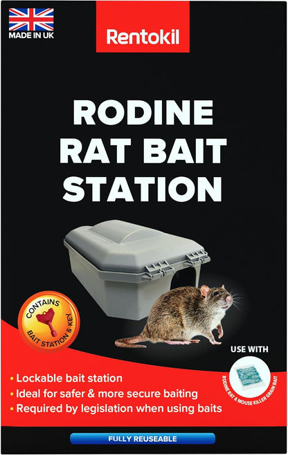 Rodine Rat Bait Station – Secure, Tamper-Resistant Bait Box (1 Pack)