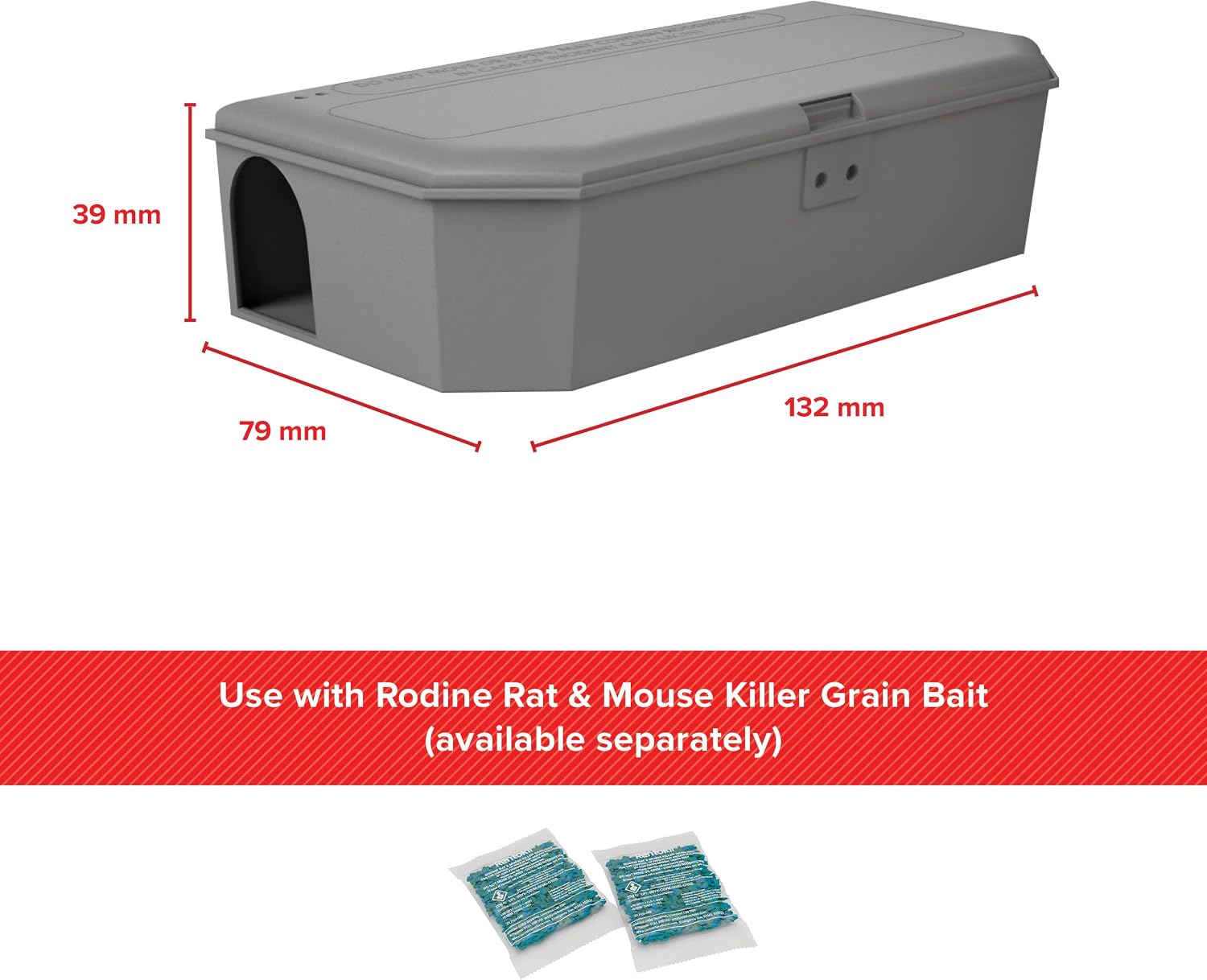 Rodine Mouse Bait Station – Secure, Tamper-Resistant Bait Box (1 Pack) |