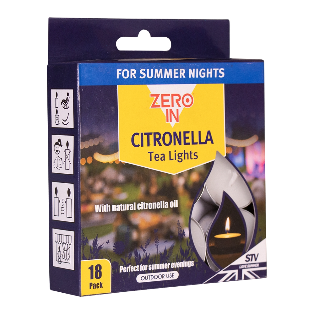 Zero In Citronella Tealight 18-Pack