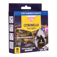 Zero In Citronella Tealight 18-Pack