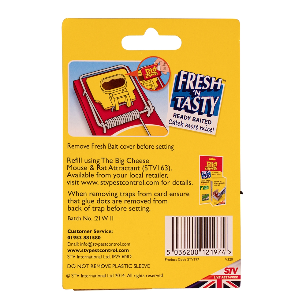 The Big Cheese Fresh Baited Mouse Trap - Twinpack
