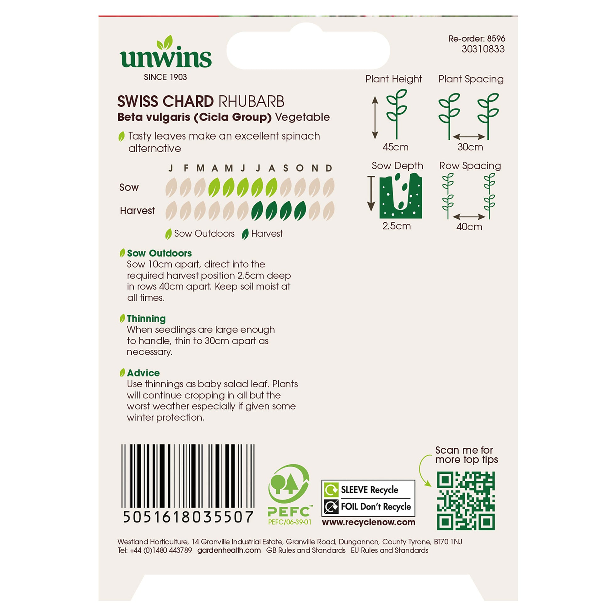 Unwins Cut-and-Come-Again Veg Seed Bundle