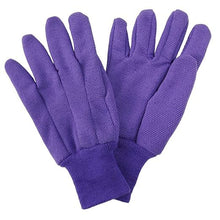 Kent & Stowe Jersey Cotton Grip Gloves Purple Med/Large