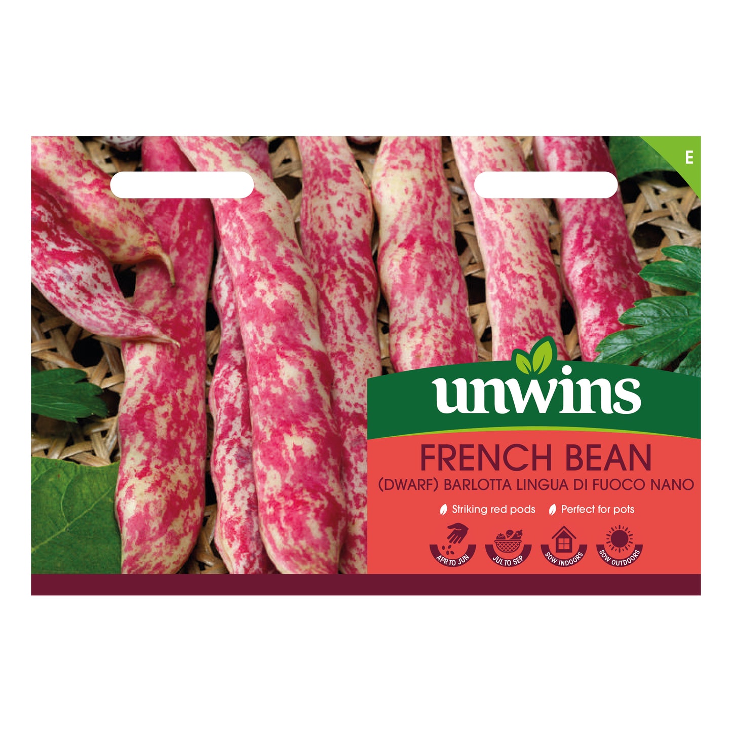 French Bean (Climbing) Barlotta Lingua di Fuoco Nano