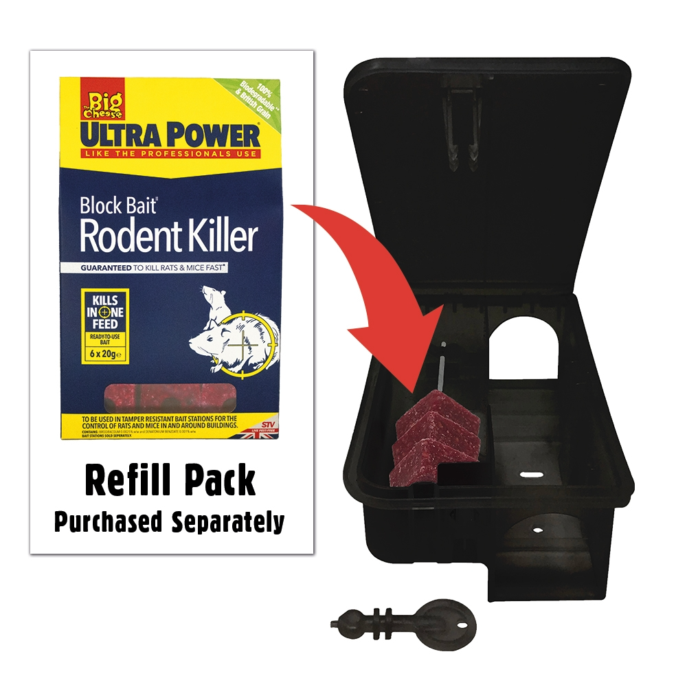 The Big Cheese Block Bait Rodent Killer Kit