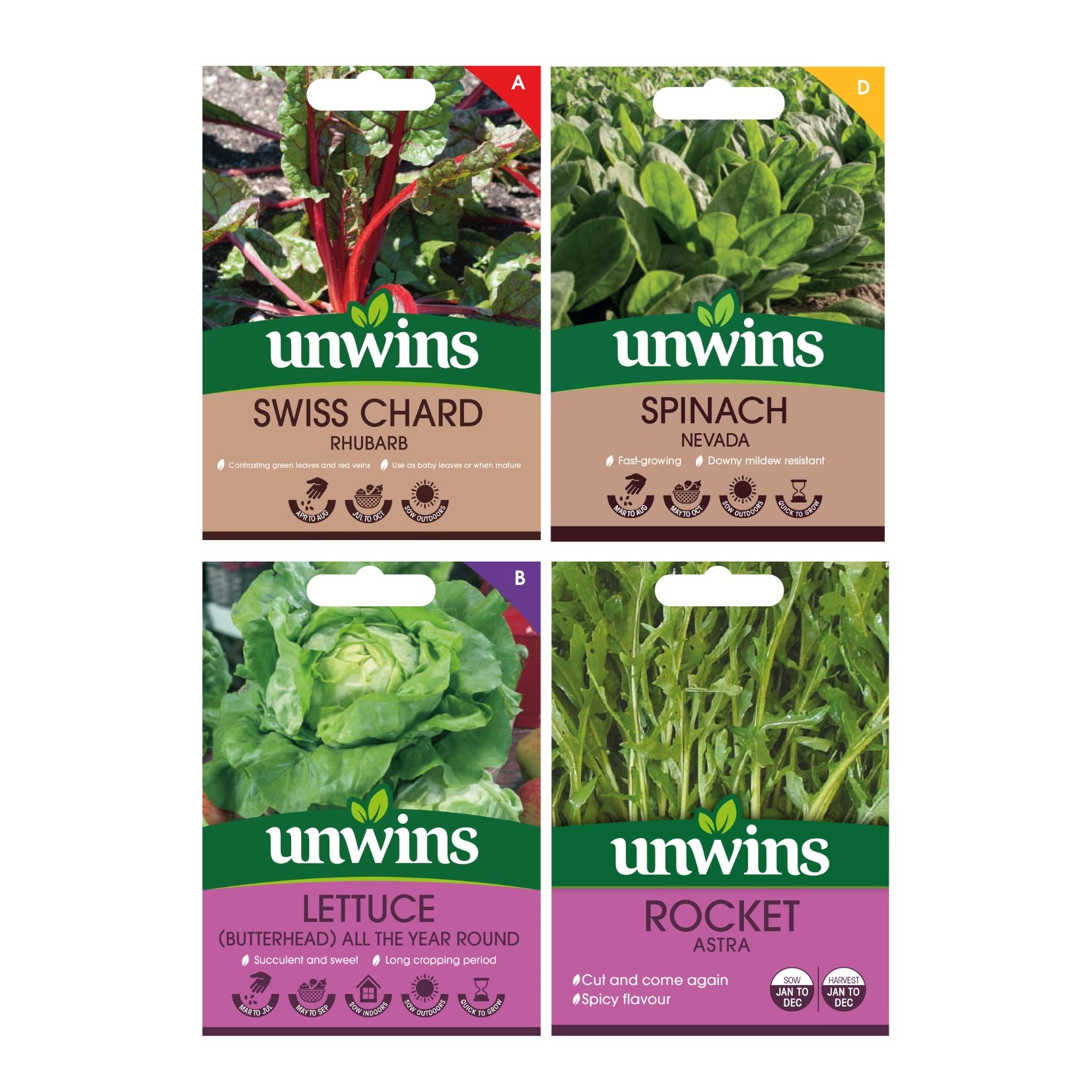 Unwins Cut-and-Come-Again Veg Seed Bundle