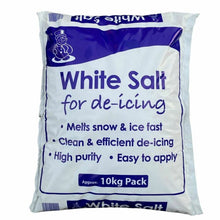 10kg White Grit Clean Rock Salt De-Icing – Fast-Acting Snow & Ice Melt for Paths, Driveways, Roads & Weeds