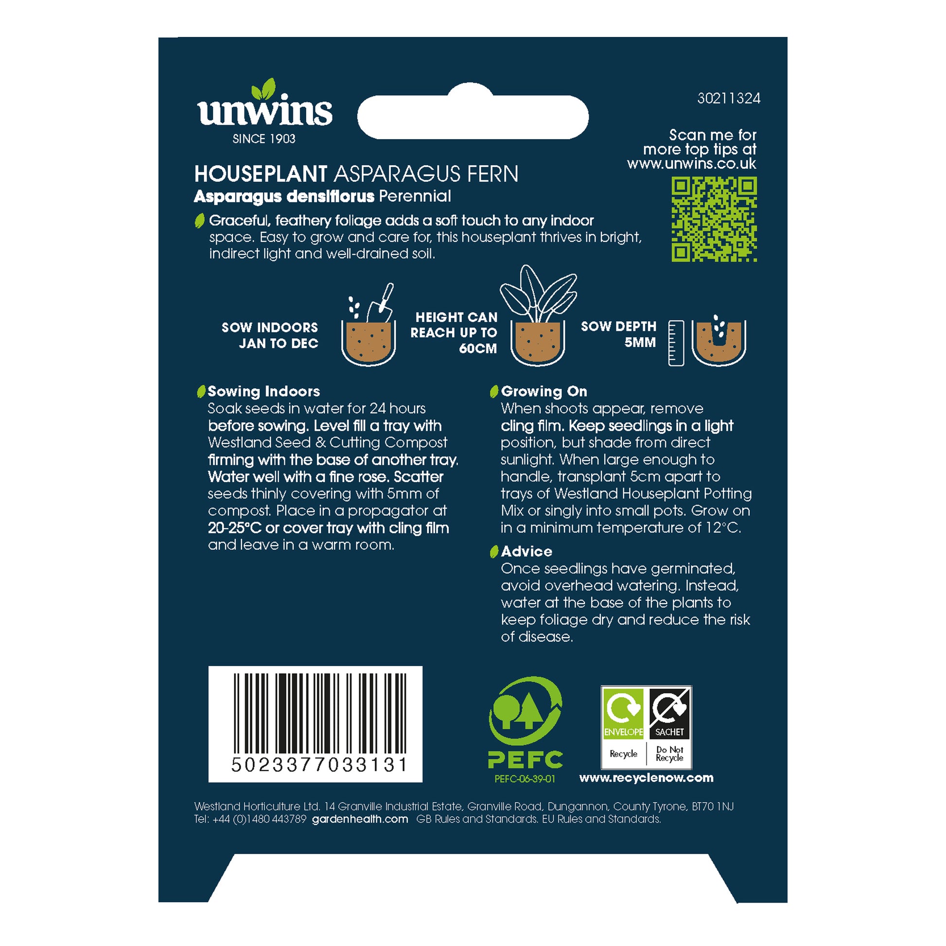 Unwins Seeds - Houseplant