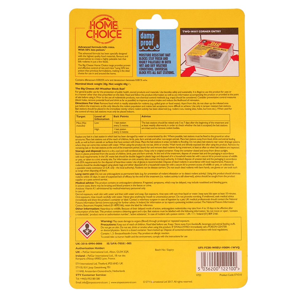 The Big Cheese Ready-Baited Mouse Killer Station Twinpack