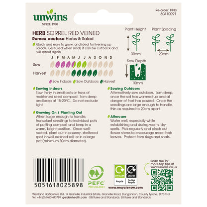 Herb Sorrel Red Veined