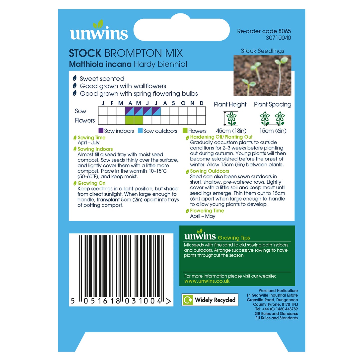 Unwins Fragrant Blooms for Bouquets Seed Bundle