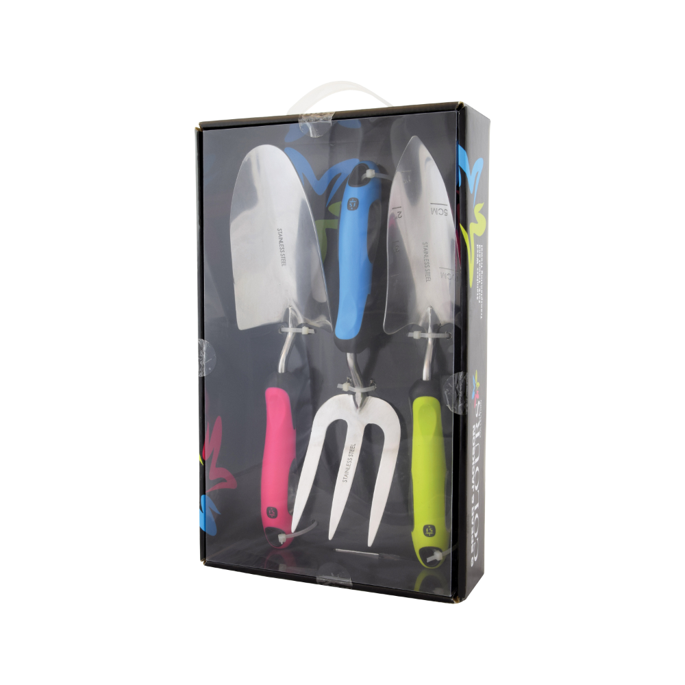 Spear & Jackson Stainless Hand Trowel, weed Fork, and Transplanter Set