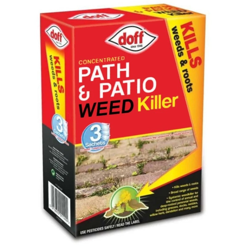 Doff Concentrated Path & Patio Weedkiller 3 Sachets - 3 x 80ml