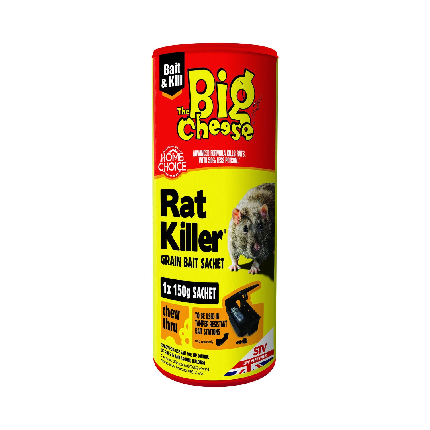 The Big Cheese Rat Killer Grain Bait 150g Sachet