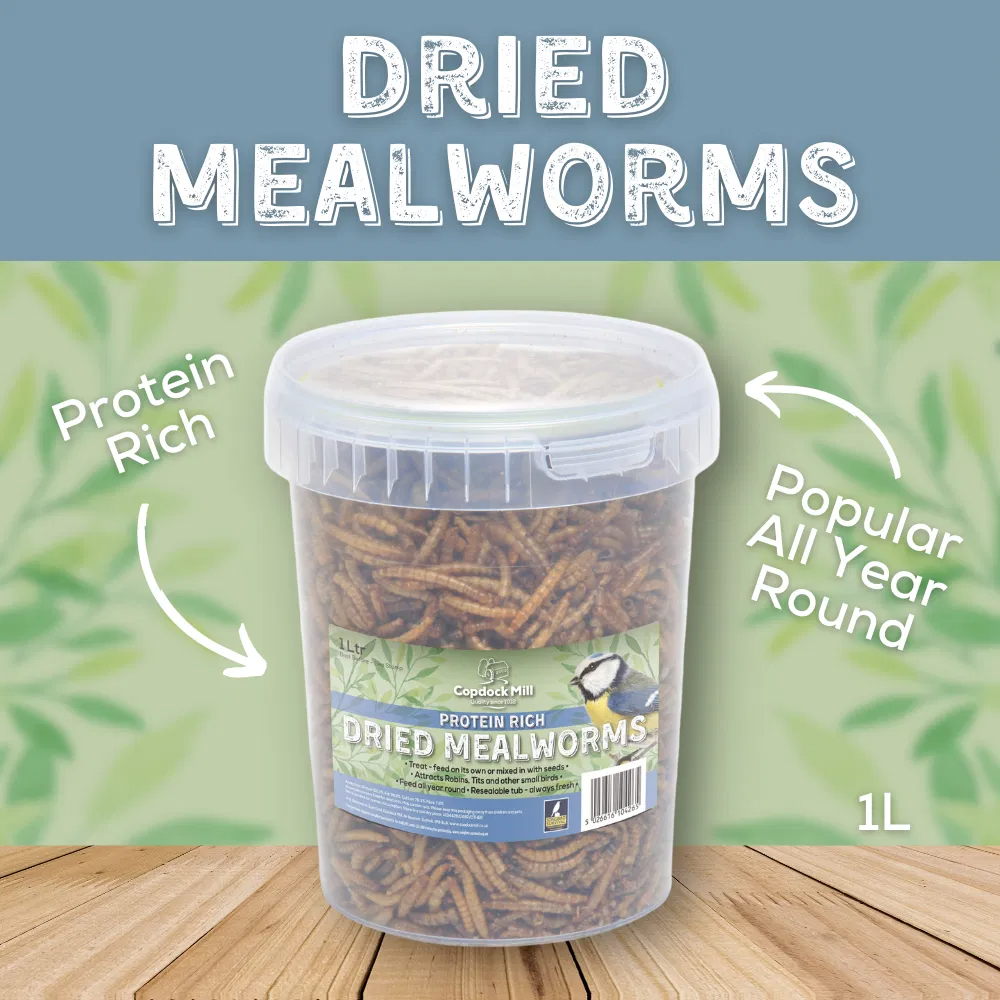 Copdock Mill Dried Mealworms Tubs 1kg