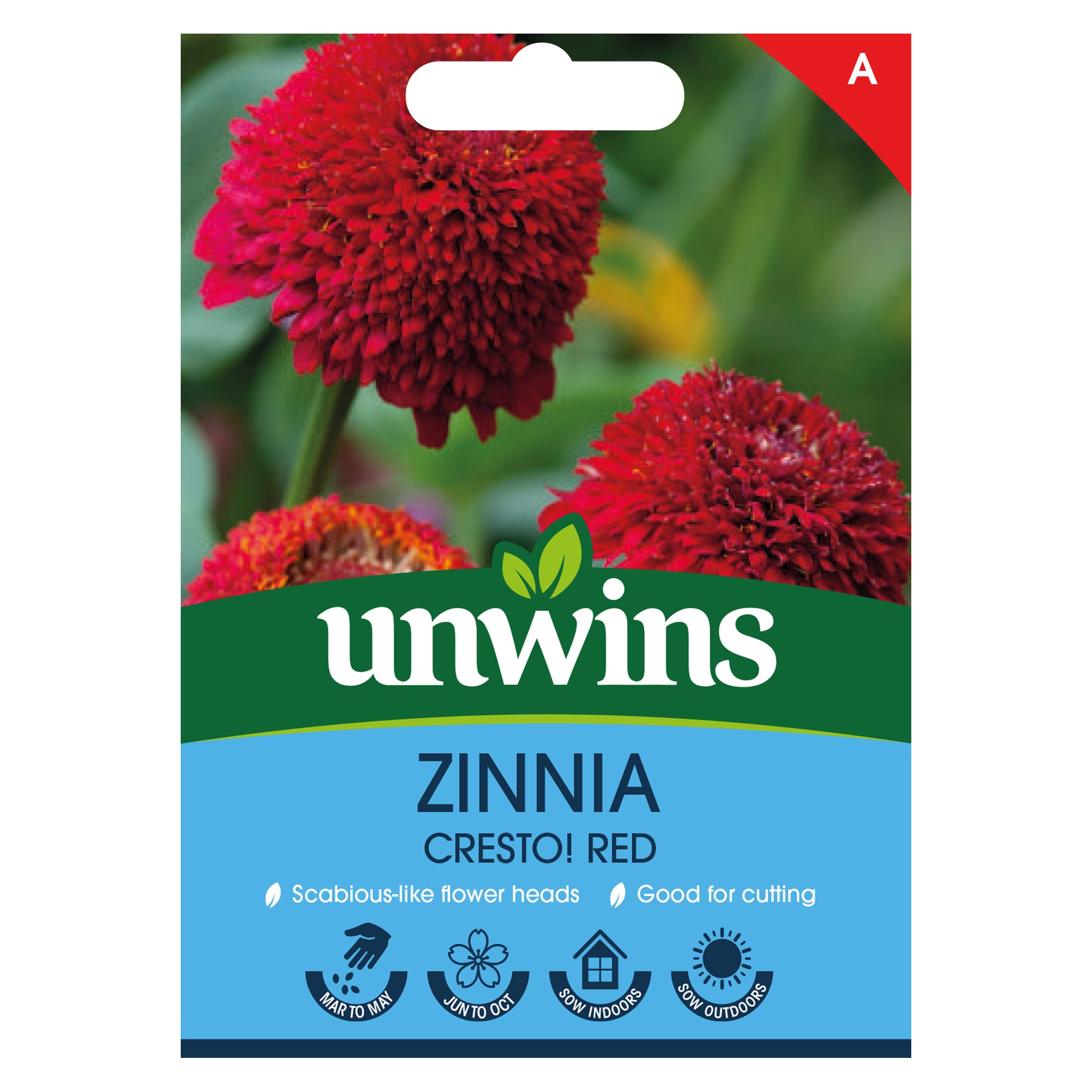 Zinnia Cresto Red