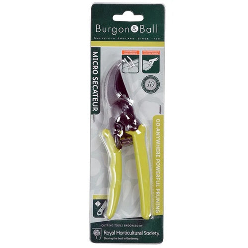 Burgon & Ball RHS End Micro Secateurs-Green Handles