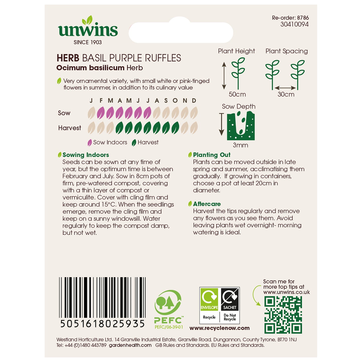 Herb Basil Purple Ruffles