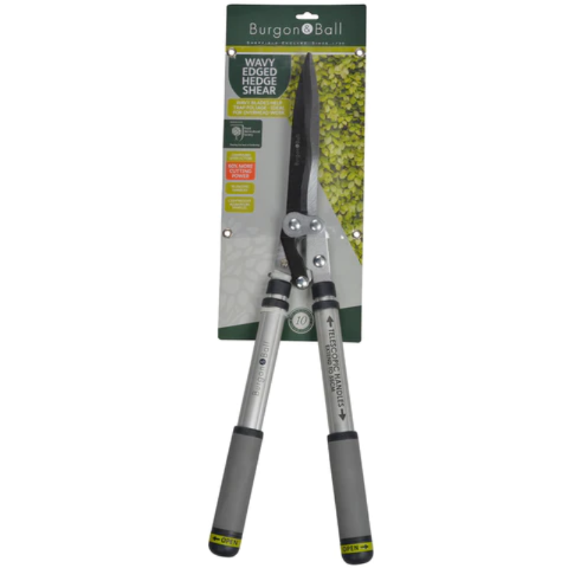 Burgon & Ball Telescopic Wavy Edged Hedge Shear