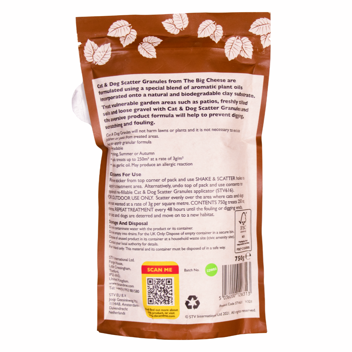 The Big Cheese Cat & Dog Scatter Granules 750g Refill